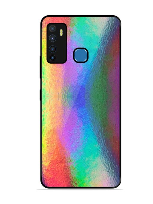 Colorful Holographic Background Glossy Metal TPU Phone Cover for Infinix Hot 9 Zapvi