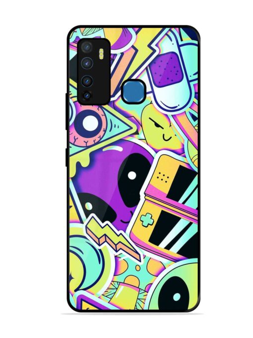 Scratch Art Glossy Metal Phone Cover for Infinix Hot 9 Zapvi