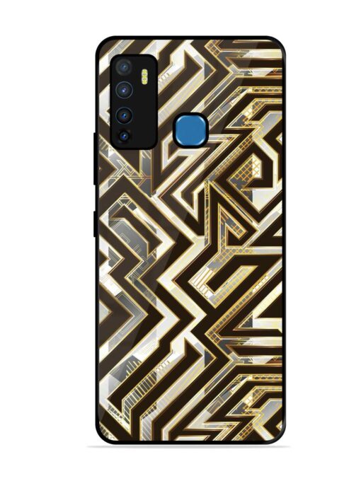 Technology Geometric Seamless Glossy Metal Phone Cover for Infinix Hot 9 Zapvi