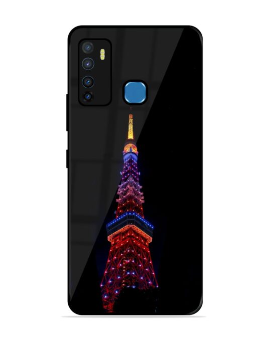 Eiffel Tower Night View Glossy Metal Phone Cover for Infinix Hot 9 Zapvi