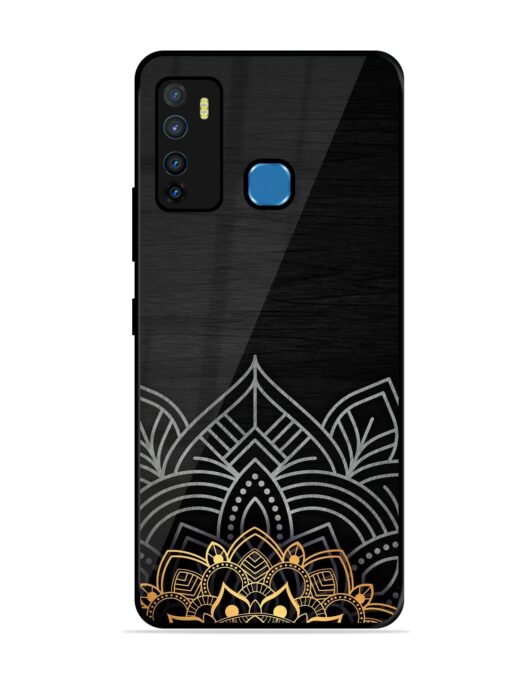 Decorative Golden Pattern Glossy Metal Phone Cover for Infinix Hot 9 Zapvi