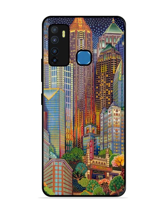 Cityscapes Art Glossy Metal Phone Cover for Infinix Hot 9 Zapvi