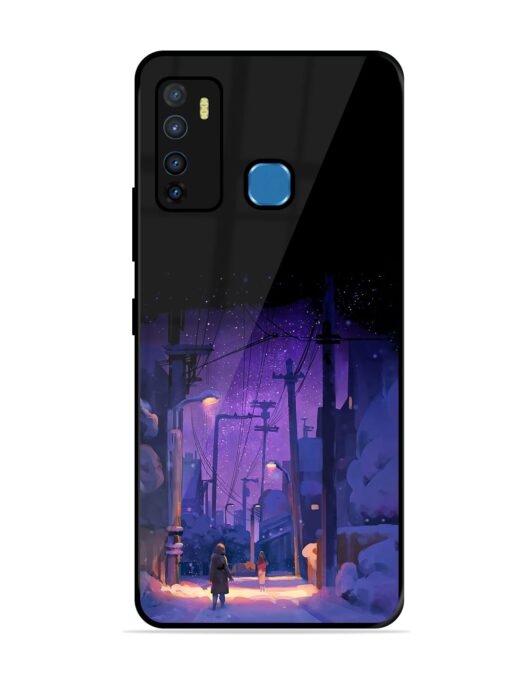 Winter Anime Art Glossy Metal Phone Cover for Infinix Hot 9 Zapvi