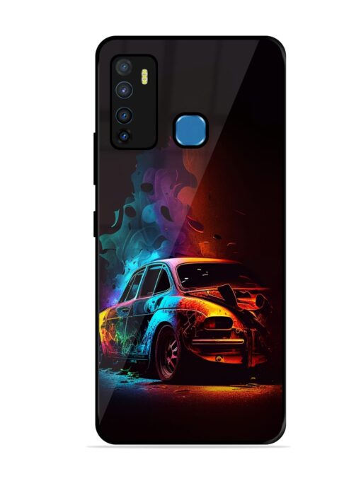 High Classic Car Art Glossy Metal Phone Cover for Infinix Hot 9 Zapvi