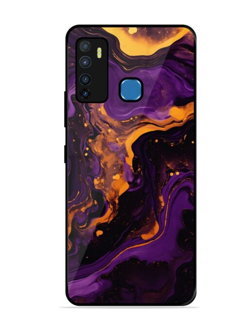 Painting Of A Purple Glossy Metal Phone Cover for Infinix Hot 9 Zapvi