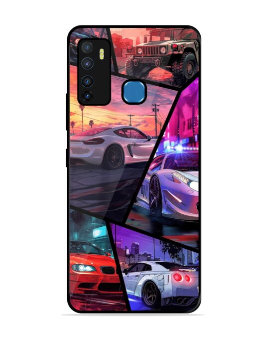 Ride In Pixels Glossy Metal Phone Cover for Infinix Hot 9 Zapvi