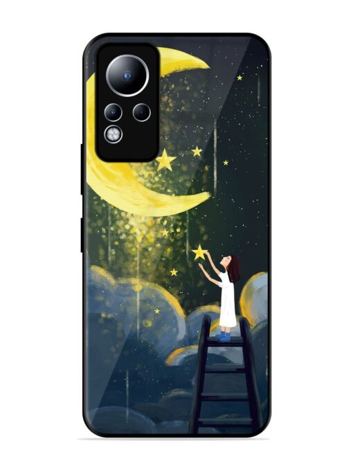 Moonlight Healing Night Illustration Glossy Metal TPU Phone Cover for Infinix Note 11 Zapvi