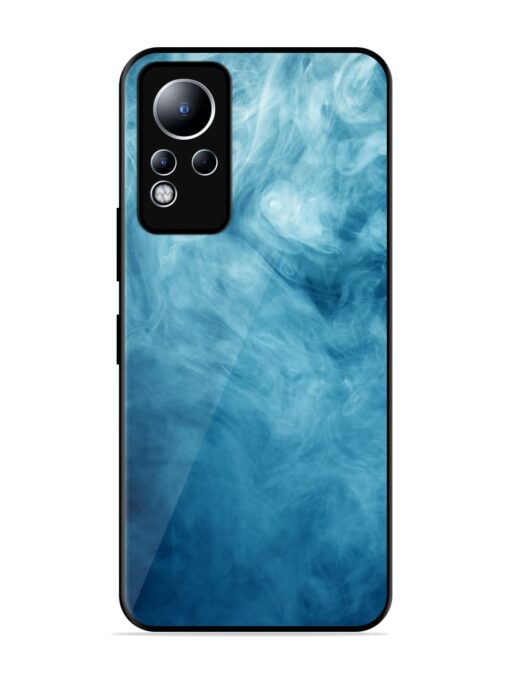 Blue Smoke Art Glossy Metal Phone Cover for Infinix Note 11 Zapvi