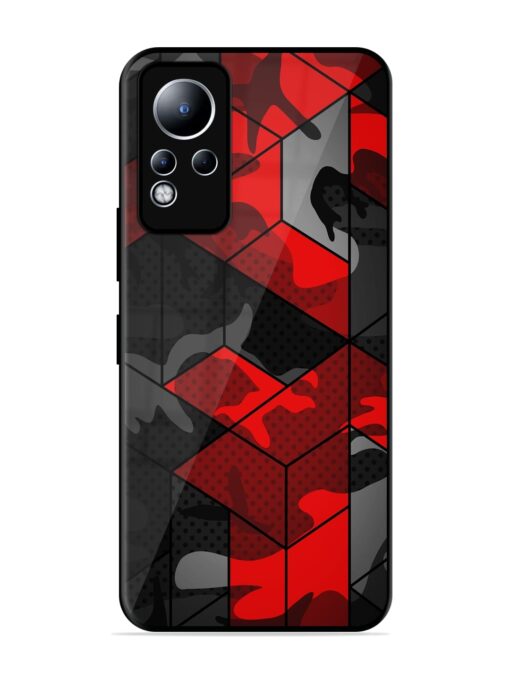 Royal Red Camouflage Pattern Glossy Metal Phone Cover for Infinix Note 11 Zapvi