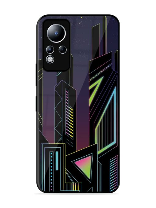 Neon Dreamscape Glossy Metal Phone Cover for Infinix Note 11 Zapvi