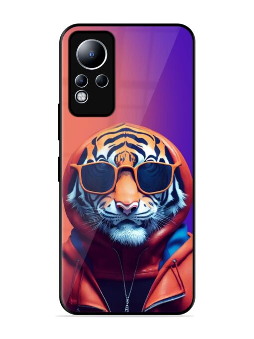 Tiger Animation Glossy Metal Phone Cover for Infinix Note 11 Zapvi