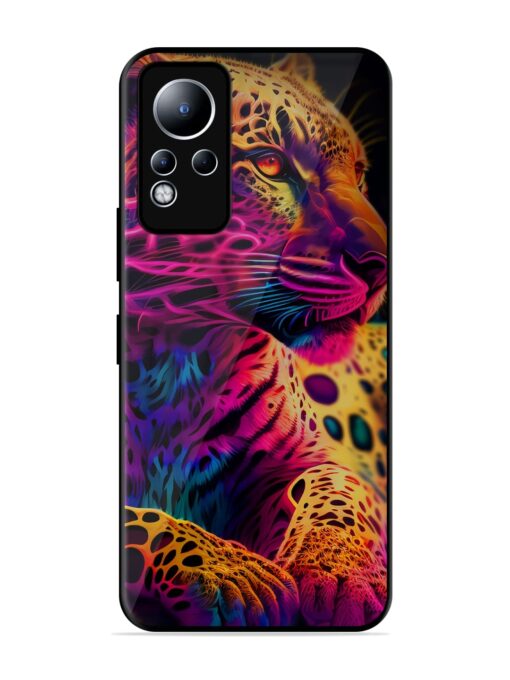 Leopard Art Glossy Metal Phone Cover for Infinix Note 11 Zapvi