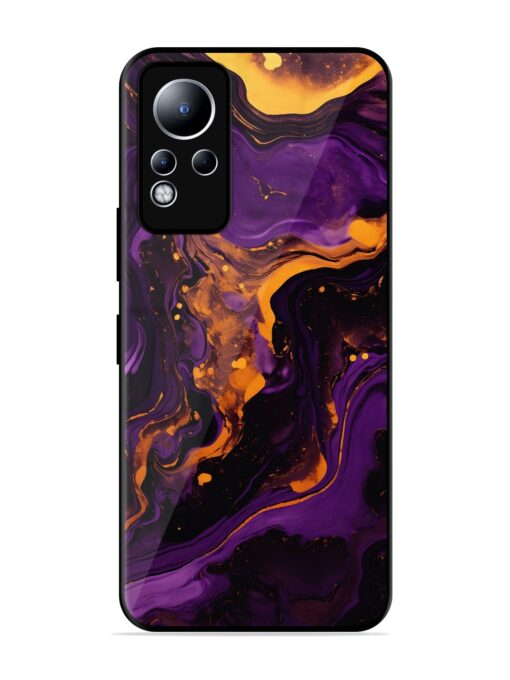 Painting Of A Purple Glossy Metal Phone Cover for Infinix Note 11 Zapvi