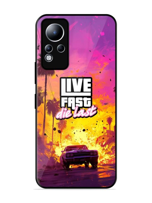 Live Fast Glossy Metal Phone Cover for Infinix Note 11 Zapvi