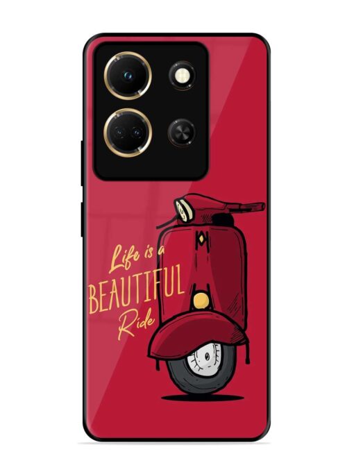 Life Is Beautiful Rides Glossy Metal Phone Cover for Infinix Note 30 (5G) Zapvi