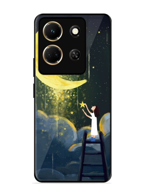 Moonlight Healing Night Illustration Glossy Metal TPU Phone Cover for Infinix Note 30 (5G) Zapvi