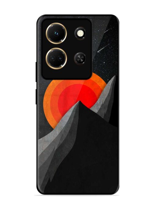 Black Mountain Glossy Metal Phone Cover for Infinix Note 30 (5G) Zapvi