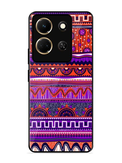 Ethnic Seamless Pattern Glossy Metal TPU Phone Cover for Infinix Note 30 (5G) Zapvi