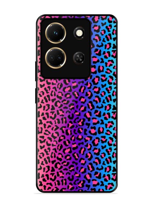 Colorful Leopard Seamless Glossy Metal Phone Cover for Infinix Note 30 (5G) Zapvi