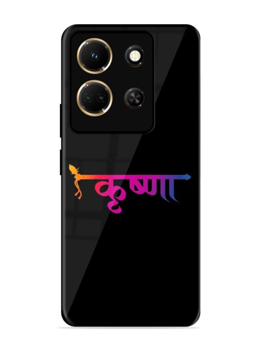 Krishna Typo Glossy Metal Phone Cover for Infinix Note 30 (5G) Zapvi