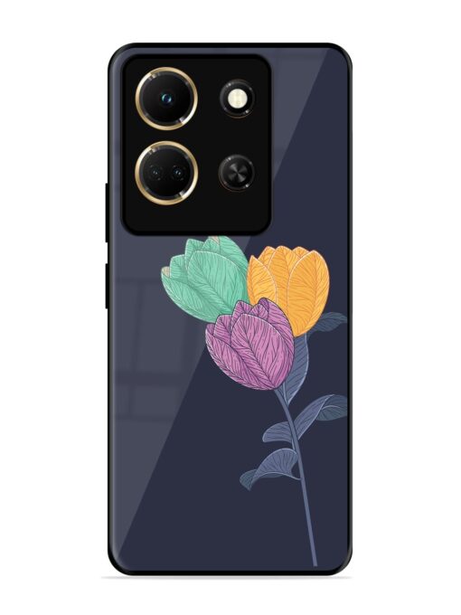 Flower Vector Glossy Metal Phone Cover for Infinix Note 30 (5G) Zapvi