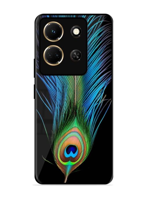 Peacock Feather Glossy Metal TPU Phone Cover for Infinix Note 30 (5G) Zapvi