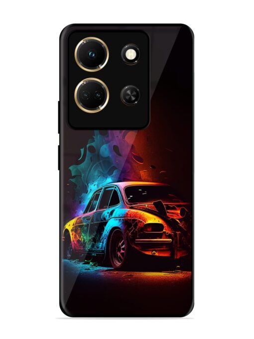 High Classic Car Art Glossy Metal Phone Cover for Infinix Note 30 (5G) Zapvi