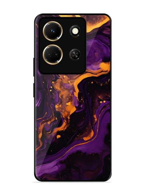 Painting Of A Purple Glossy Metal Phone Cover for Infinix Note 30 (5G) Zapvi