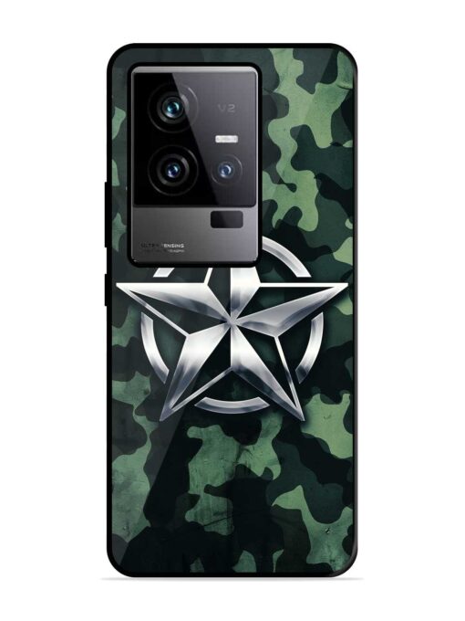 Indian Army Star Design Glossy Metal Phone Cover for Iqoo 11 (5G) Zapvi