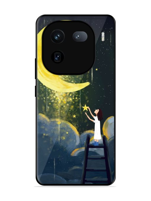 Moonlight Healing Night Illustration Glossy Metal TPU Phone Cover for Iqoo 12 (5G) Zapvi