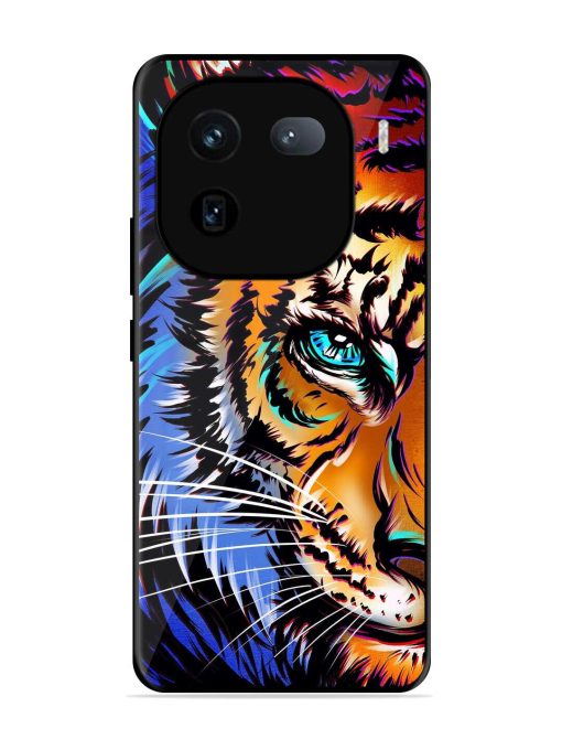 Colorful Lion Art Glossy Metal Phone Cover for Iqoo 12 (5G) Zapvi