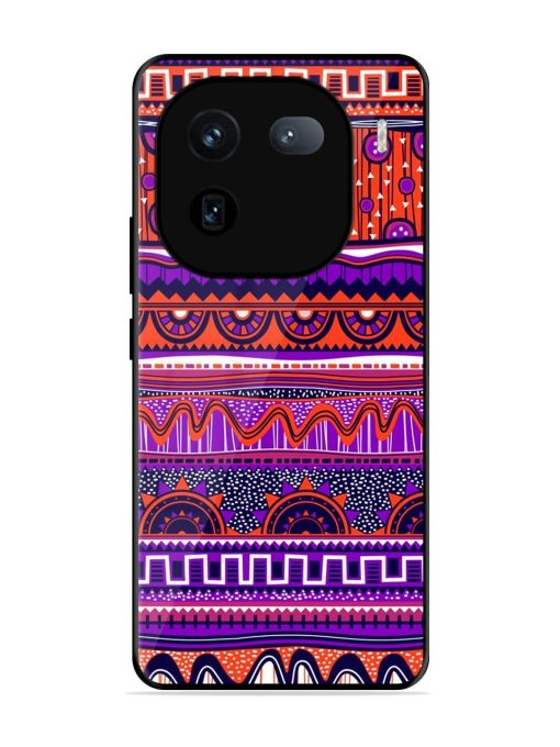 Ethnic Seamless Pattern Glossy Metal TPU Phone Cover for Iqoo 12 (5G) Zapvi