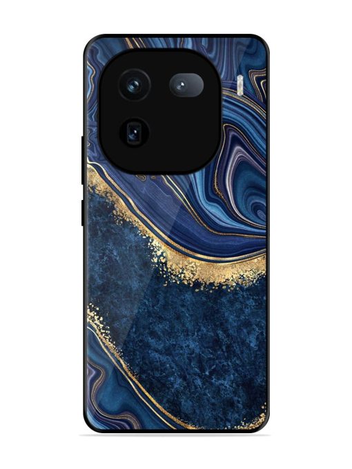 Abstract Background Blue Glossy Metal TPU Phone Cover for Iqoo 12 (5G) Zapvi