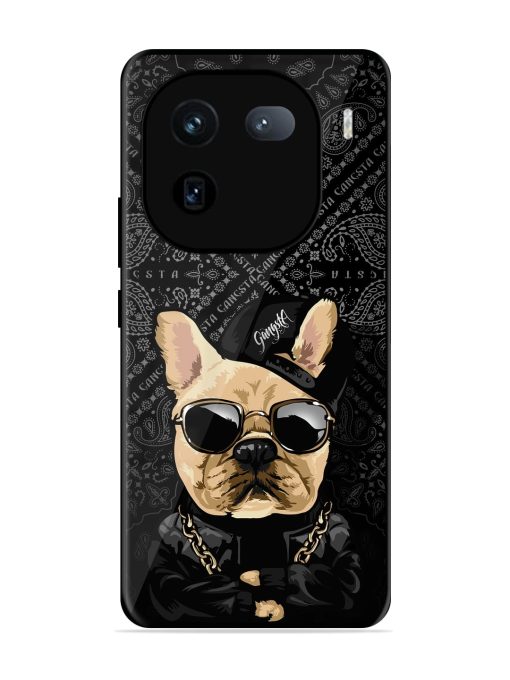 Gangsta Cool Sunmetales Dog Glossy Metal Phone Cover for Iqoo 12 (5G) Zapvi