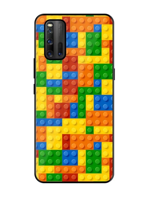 Building Blocks Glossy Metal TPU Phone Cover for Iqoo 3 Zapvi