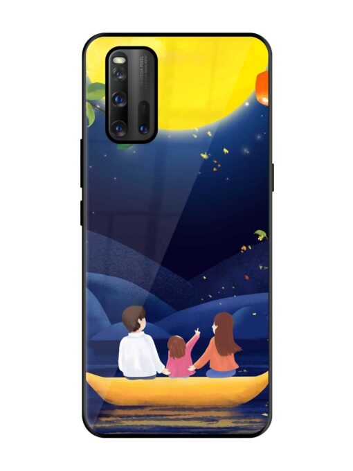 Happy Family And Beautiful View Glossy Metal Phone Cover for Iqoo 3 Zapvi