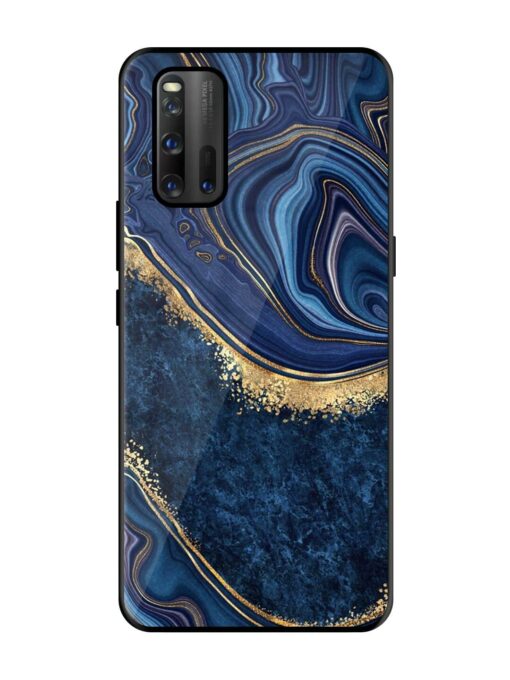 Abstract Background Blue Glossy Metal TPU Phone Cover for Iqoo 3 Zapvi