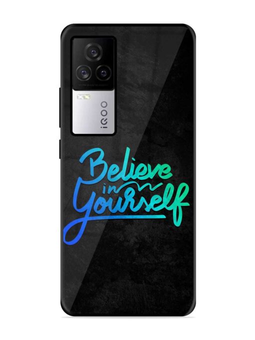 Believe In Yourself Glossy Metal Phone Cover for Iqoo 7 Legend (5G) Zapvi