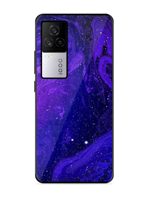 Galaxy Acrylic Abstract Art Glossy Metal Phone Cover for Iqoo 7 Legend (5G) Zapvi