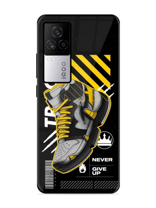 Shoe Background Glossy Metal Phone Cover for Iqoo 7 Legend (5G) Zapvi