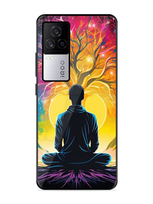 Mind Colourful Glossy Metal Phone Cover for Iqoo 7 Legend (5G) Zapvi