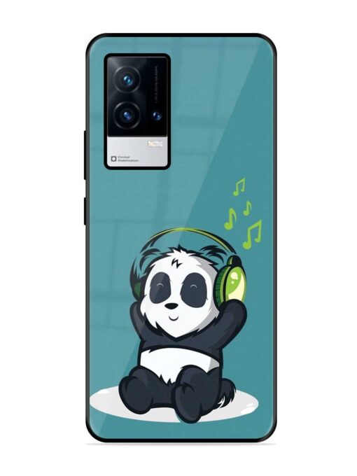 Music Panda Glossy Metal Phone Cover for Iqoo 8 Zapvi