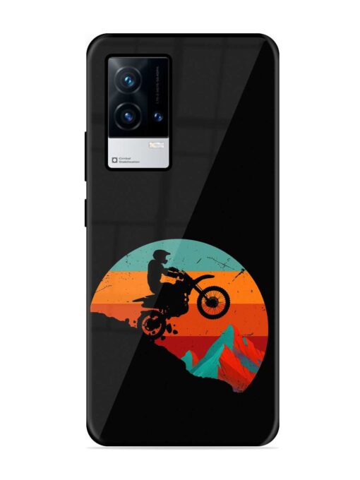 Mountain Bike Glossy Metal Phone Cover for Iqoo 8 Zapvi