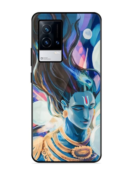 Bhagwan Sri Krishna Glossy Metal Phone Cover for Iqoo 8 Zapvi