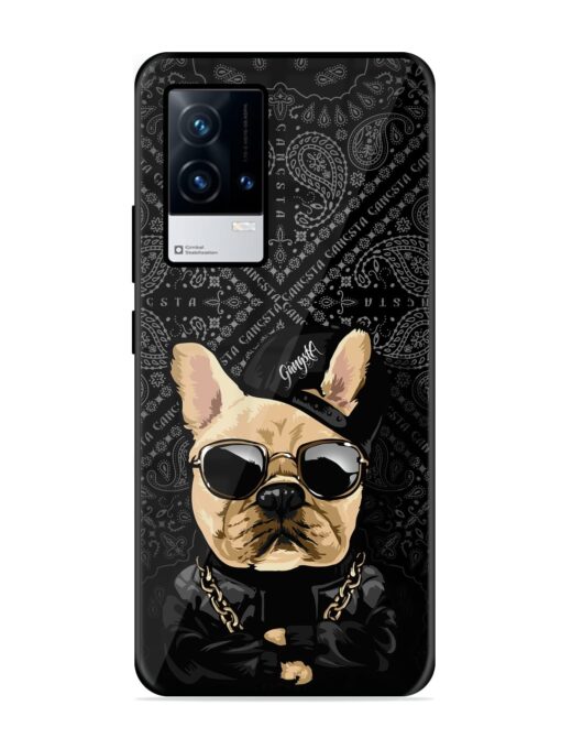 Gangsta Cool Sunmetales Dog Glossy Metal Phone Cover for Iqoo 9 (5G) Zapvi