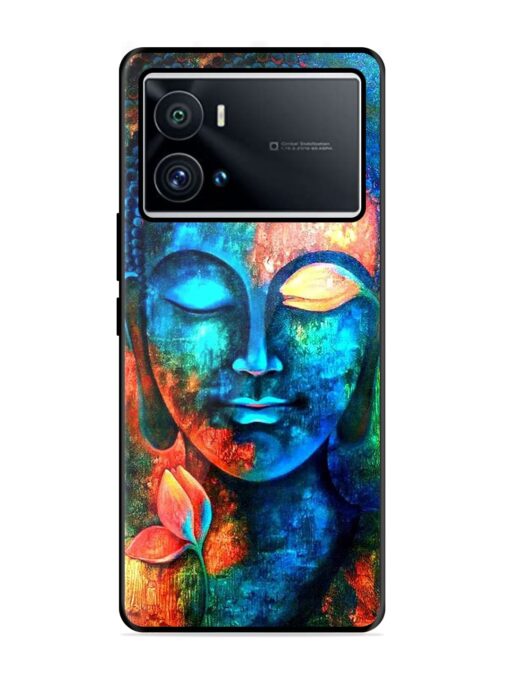 Buddha Painting Glossy Metal Phone Cover for Iqoo 9 Pro Zapvi