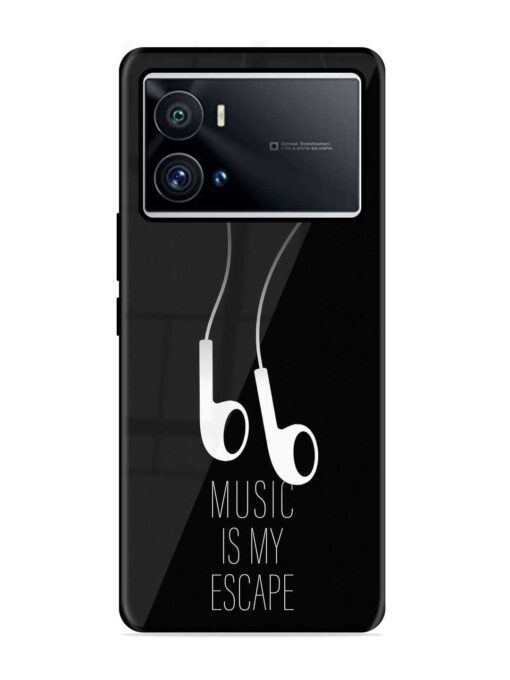 Music Is My Escape Glossy Metal Phone Cover for Iqoo 9 Pro Zapvi