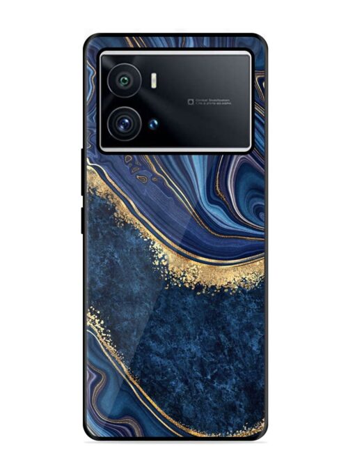 Abstract Background Blue Glossy Metal TPU Phone Cover for Iqoo 9 Pro Zapvi