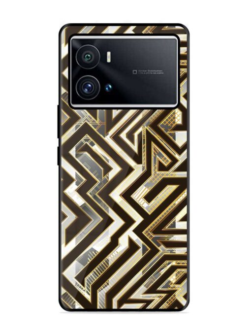 Technology Geometric Seamless Glossy Metal Phone Cover for Iqoo 9 Pro Zapvi