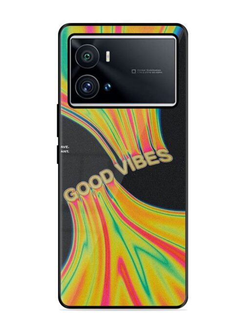 Good Vibes Glossy Metal Phone Cover for Iqoo 9 Pro Zapvi